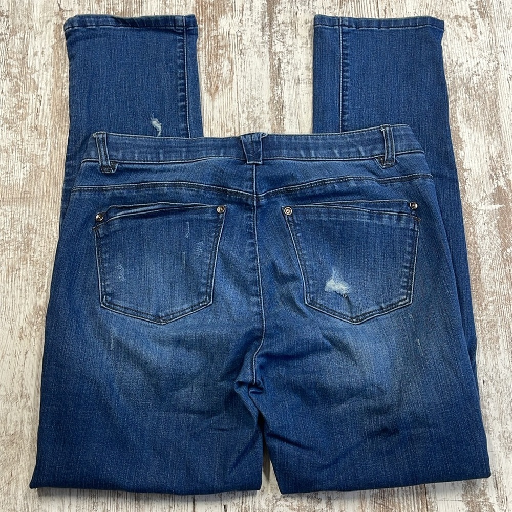 Mac and Me You Are So Loved Distressed Straight Leg Jeans Size 6 - Picture 6 of 10